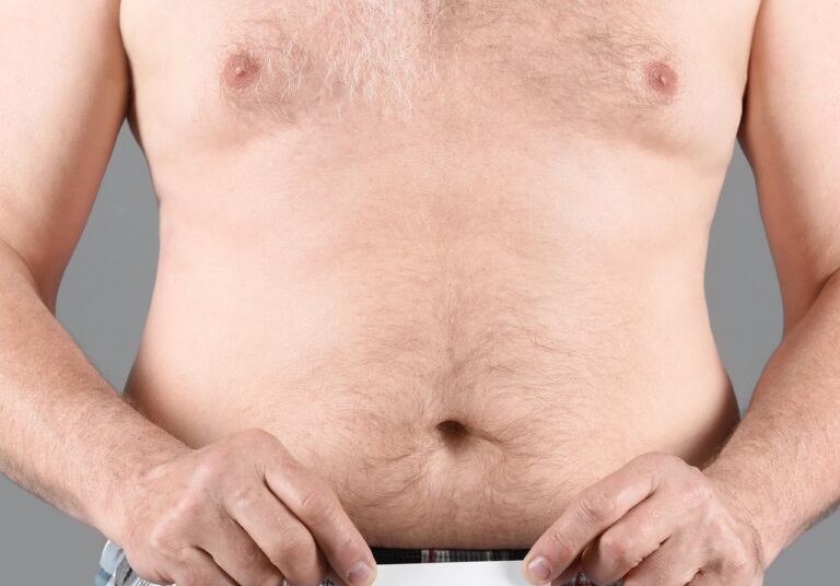 close up of shirtless man