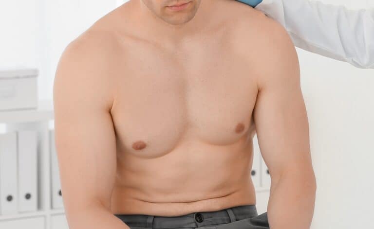 man in doctor's clinic