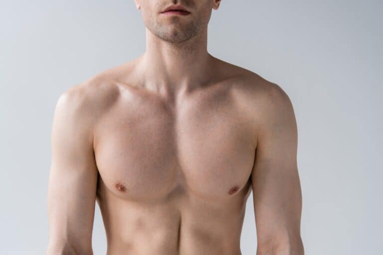 close up of man's upper body